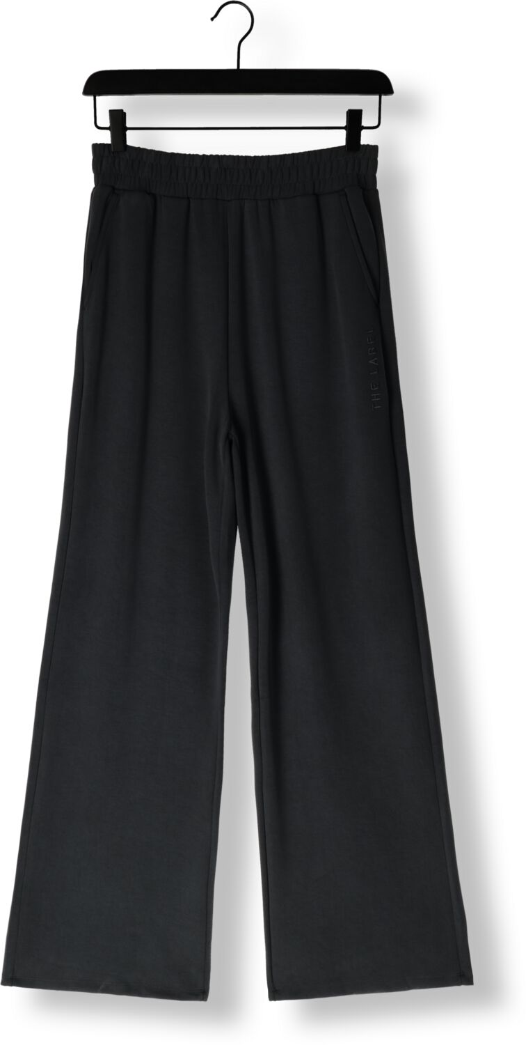 ALIX THE LABEL Dames Broeken Ladies Knitted Cupro Look Pants Zwart