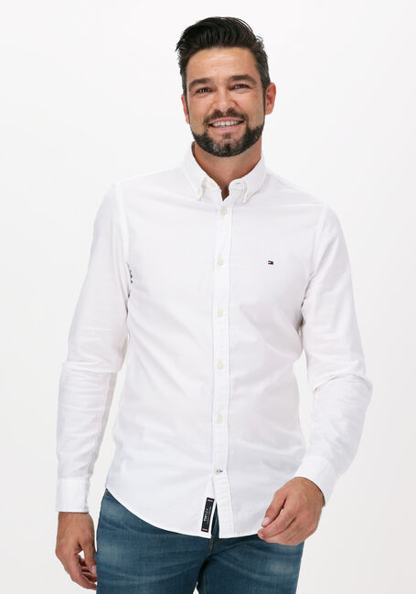 Witte TOMMY HILFIGER Casual overhemd CORE STRETCH SLIM OXFORD SHIRT - large