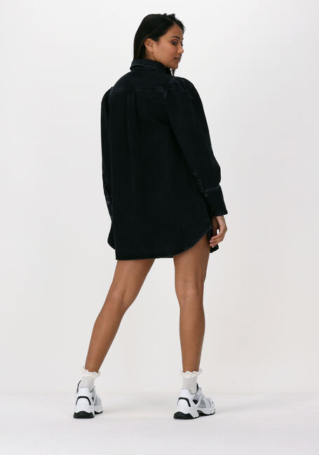 Zwarte NA-KD Mini jurk ORGANIC DENIM SHIRT DRESS - large