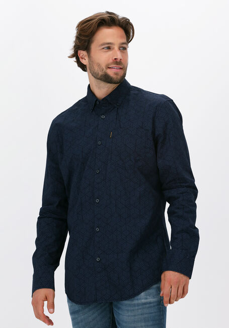 Donkerblauwe PME LEGEND Casual overhemd LONG SLEEVE SHIRT POPLIN WITH - large