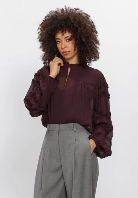 Bordeaux DANTE6 Blouses LARA RUFFLE DETAIL BLOUSE - large