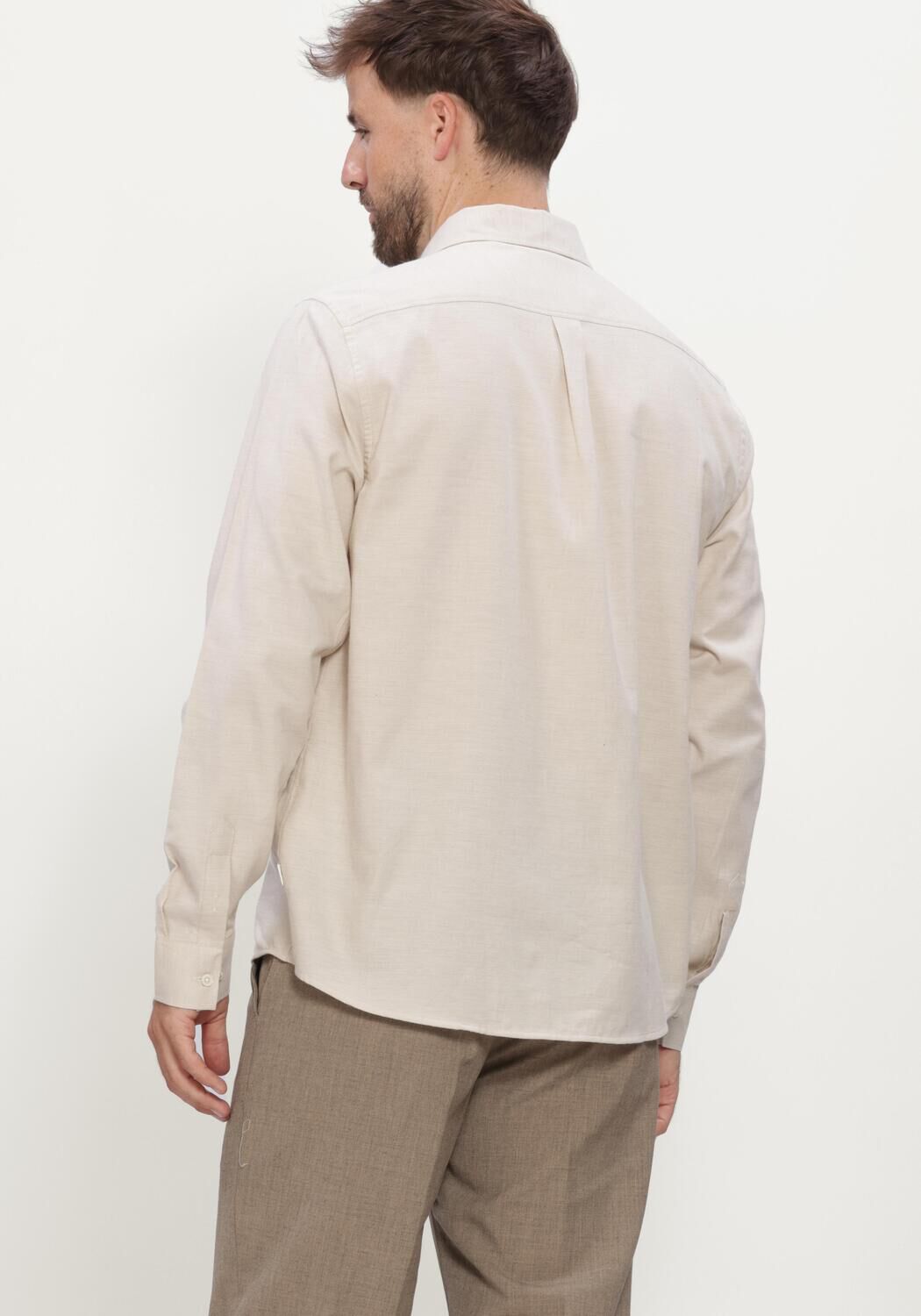 Witte LES DEUX Klassiek overhemd SOFT FLANNEL SHIRT - large