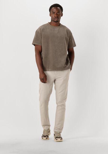 Taupe ANERKJENDT T-shirt AKVILLADS CORDUROY S/S TEE - large