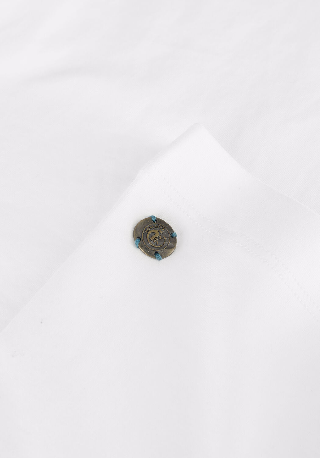 Witte CAST IRON T-shirt CREWNECK REGULAR FIT INTERLOCK ESSENTIAL - large