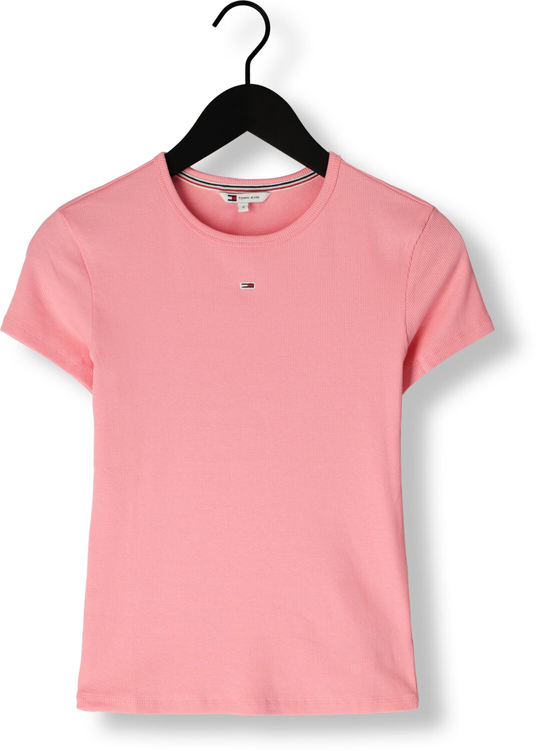 TOMMY JEANS Dames Tops & T-shirts Tjm Slim Essential Rib Roze