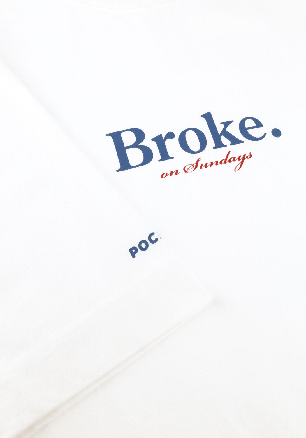 Witte POCKIES T-shirt BROKE TEE - large