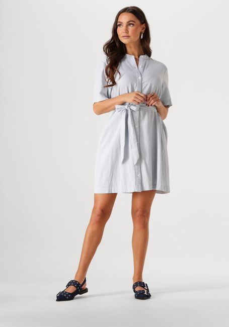 Blauwe MSCH COPENHAGEN Mini jurk MSCHPENNIE GINIA 2 4 SHIRT DRESS - large