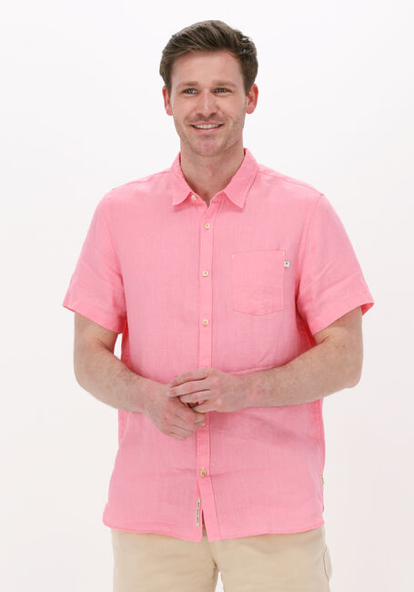 Roze SCOTCH & SODA Casual overhemd REGULAR FIT GARMENT-DYED LINEN SHORTSLEEVE SHIRT - large