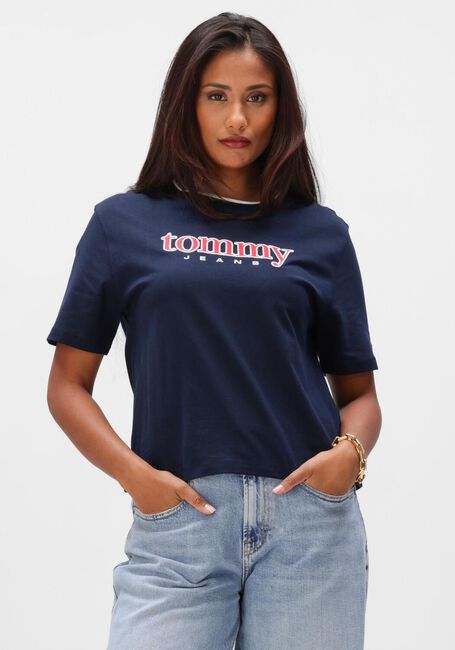 Donkerblauwe TOMMY JEANS T-shirt TJW BXY TOMMY APPLIQUE SS TEE - large