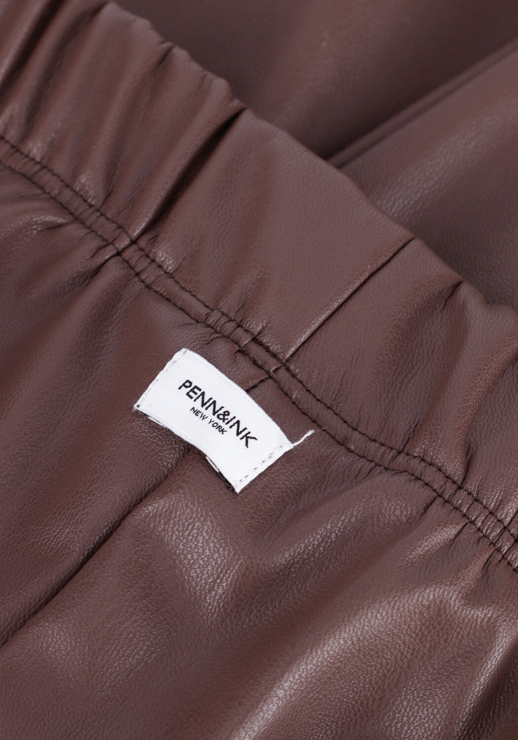 Bruine PENN & INK Legging TROUSERS LEATHERLOOK - large