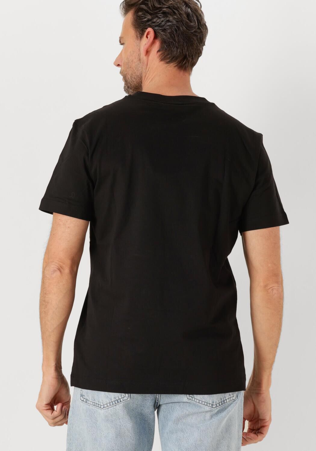 CALVIN KLEIN Heren Polo's & T-shirts Woven Label Regular Tee Zwart