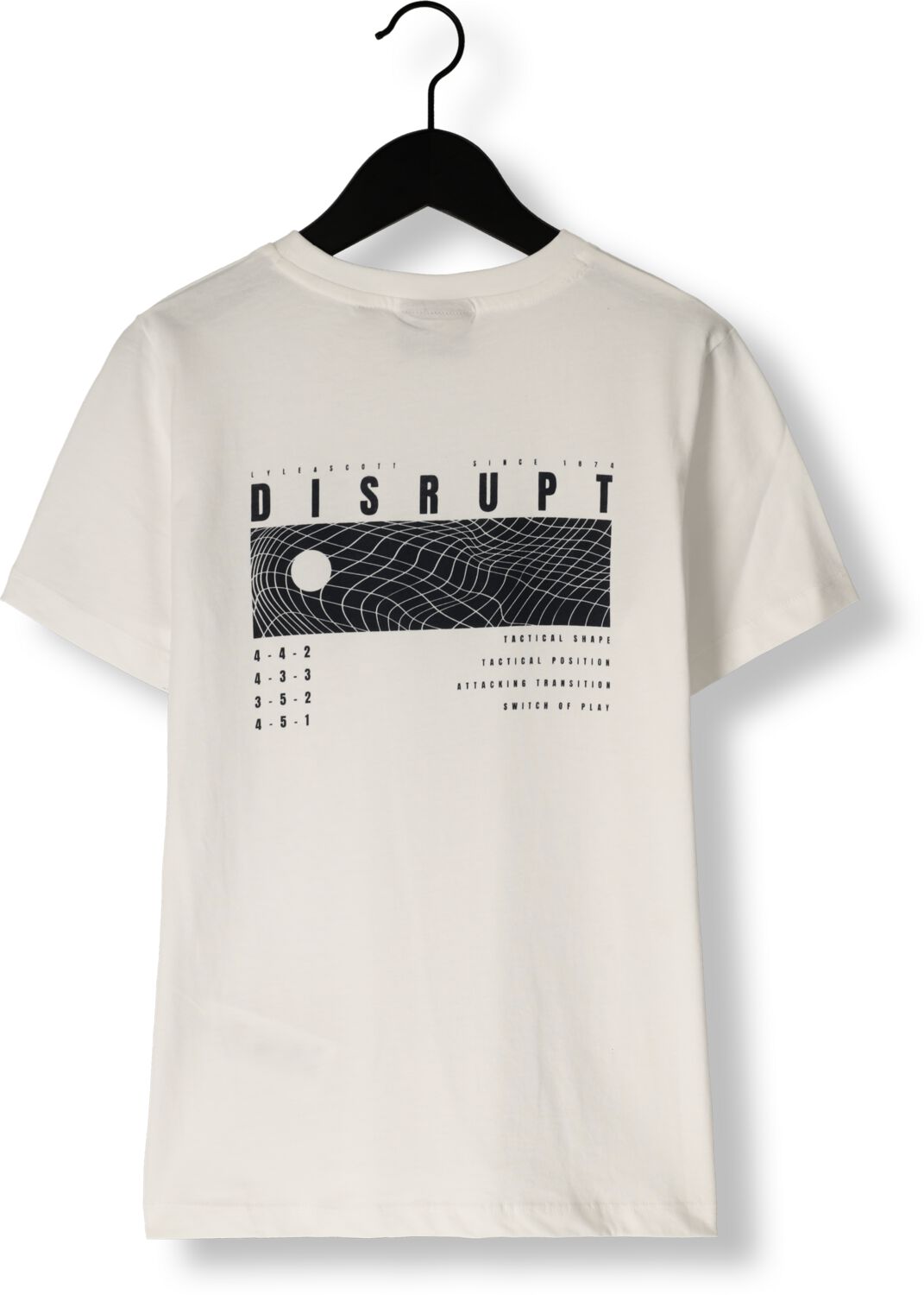 LYLE & SCOTT Jongens Polo's & T-shirts Disrupt Graphic Print T-shirt Wit