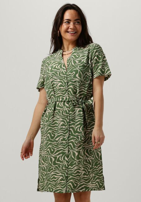 Groene OBJECT Mini jurk OBJSELINE S/S SHIRT DRESS - large