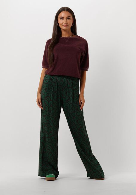 Groene BY-BAR Wijde broek BENJI SPOTTED PANT - large