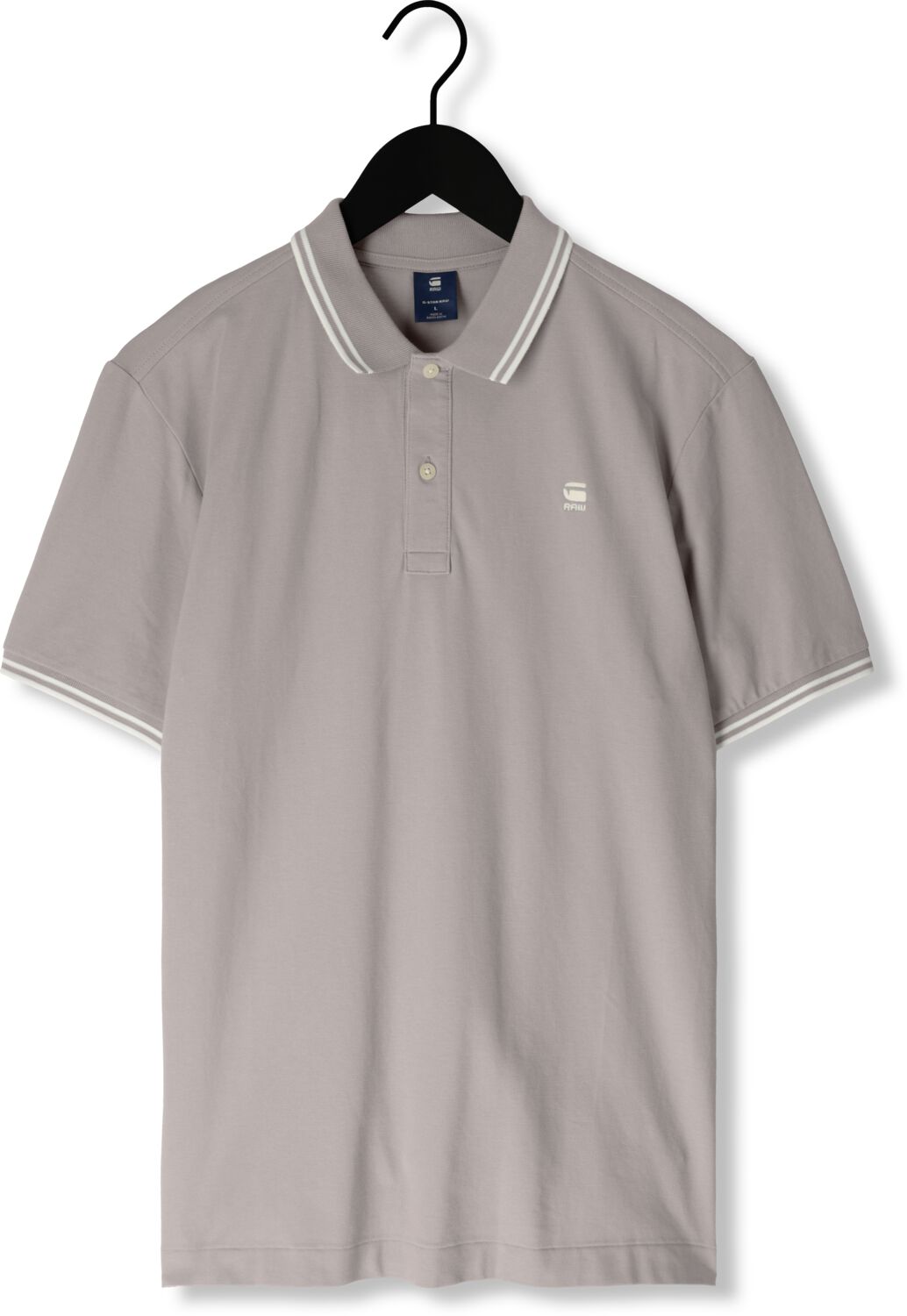 G-STAR RAW Heren Polo's & T-shirts Dunda Slim Stripe Polo S s Lichtgrijs