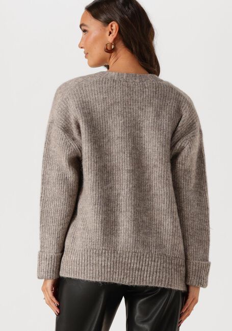 Grijze SELECTED FEMME Vest SLFALVA LS KNIT CARDIGAN - large