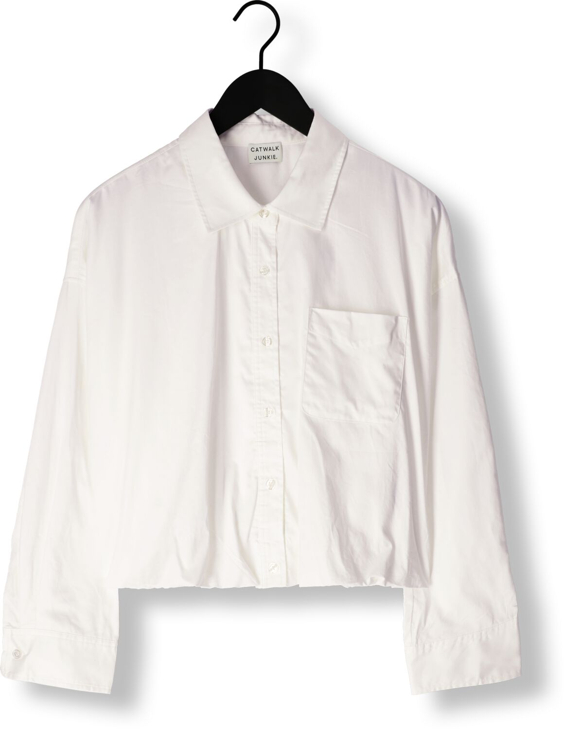 CATWALK JUNKIE Dames Blouses Cropped Button Up Blouse Wit
