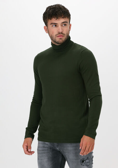 Donkergroene PUREWHITE Coltrui ESSENTIAL KNIT TURTLENECK - large