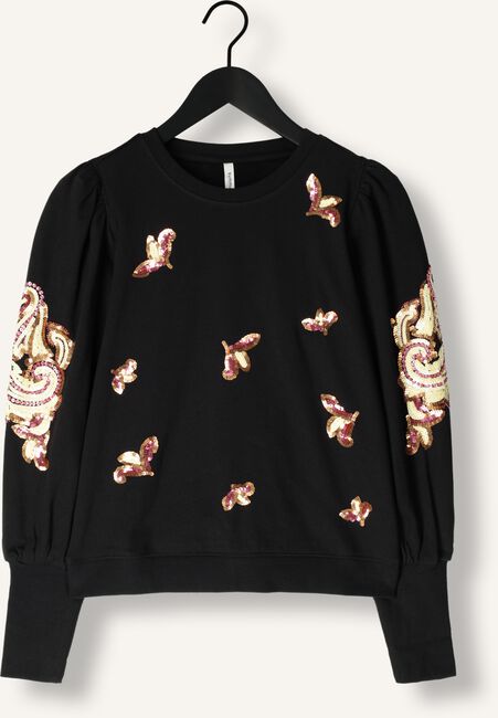 Zwarte SUMMUM Trui PUFF SLEEVE EMBELLISHED SWEATER Zwarte SUMMUM Trui PUFF SLEEVE EMBELLISHED SWEATER - large
