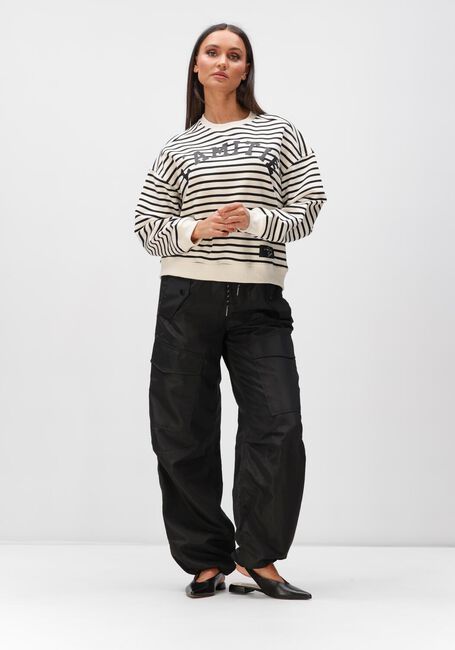 Witte HAUTE L'AMITI&Eacute; Trui STRIPE LOGO SWEAT - large