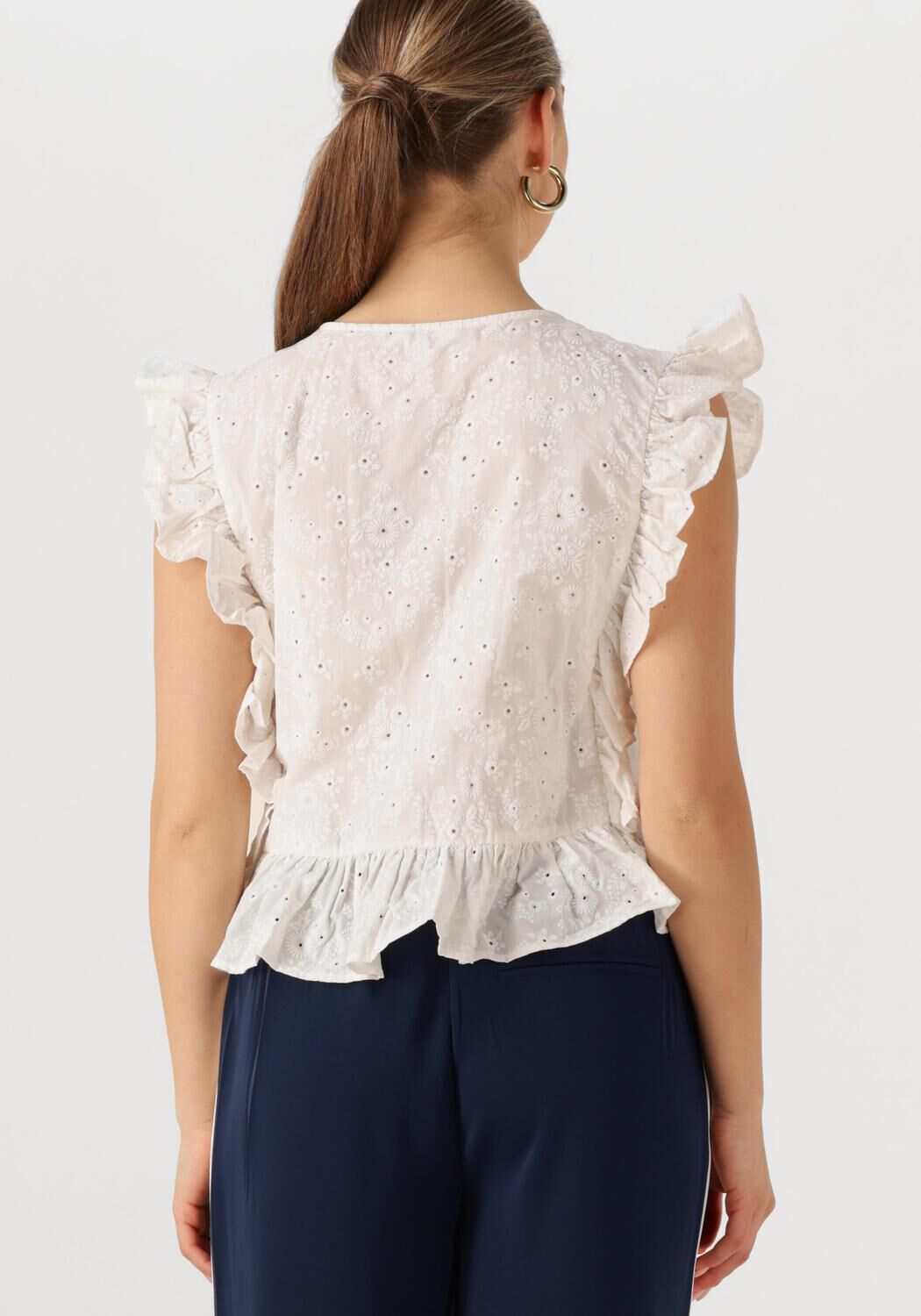 OBJECT Dames Tops & T-shirts Objcilie S l Top Rep Wit