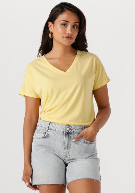 Gele MSCH COPENHAGEN T-shirt MSCHFENYA MODAL V NECK TEE - large