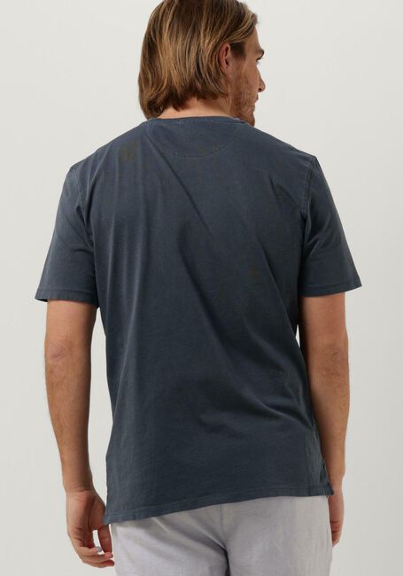 Donkerblauwe SCOTCH & SODA T-shirt GARMENT DYE LOGO EMBROIDERY TEE - large
