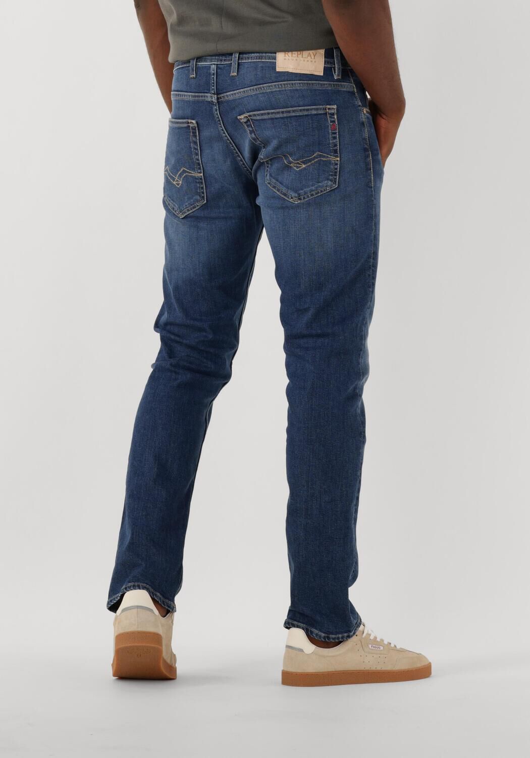 REPLAY Heren Jeans Grover Pants Blauw