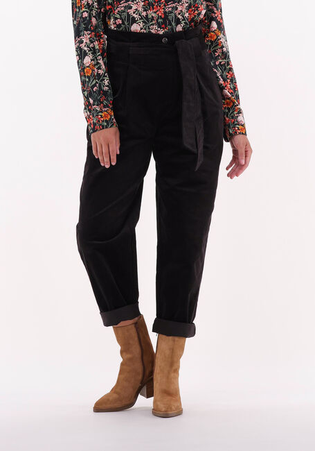 Zwarte SCOTCH & SODA Pantalon DAISY - HIGH RISE STRAIGHT LEG PAPERBAG TROUSERS - large