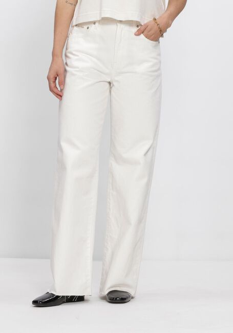 Witte CALVIN KLEIN Straight leg jeans THE WIDE LEG RAW HEM - large