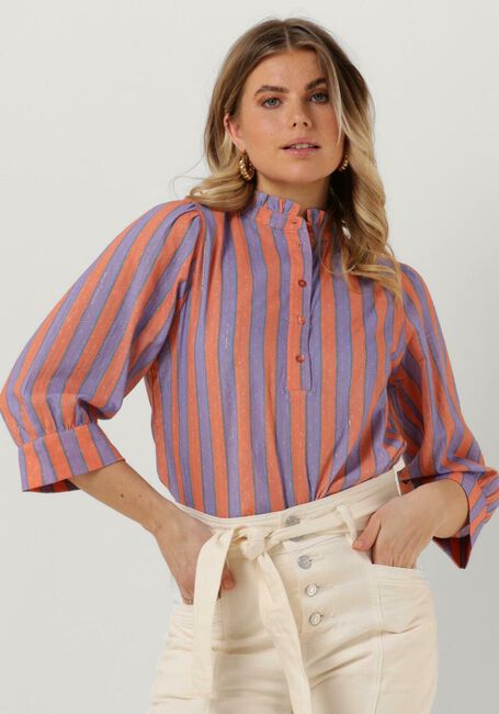 Blauwe POM AMSTERDAM Blouses BLOUSE MIA 7233 - large