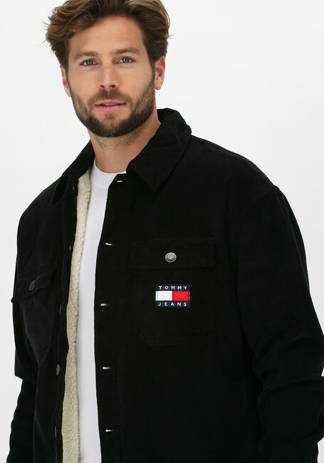 Zwarte TOMMY JEANS Overshirt TJM LINED CORD OVERSHIRT - large