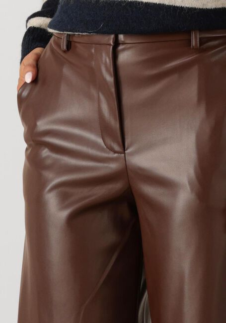 Bruine MODSTRÖM Wijde broek PELLEMD PANTS - large