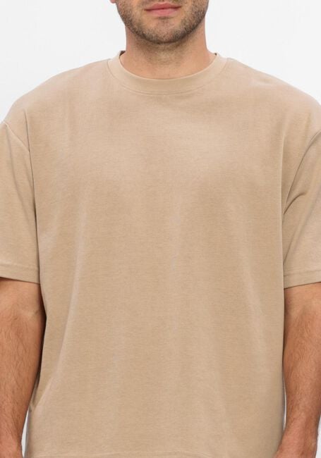 Beige SELECTED MEN T-shirt SLHLOOSEOSCAR SS O-NECK TEE NOOS - large