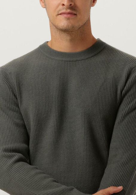 Groene PROFUOMO Trui PULLOVER CREW NECK - large