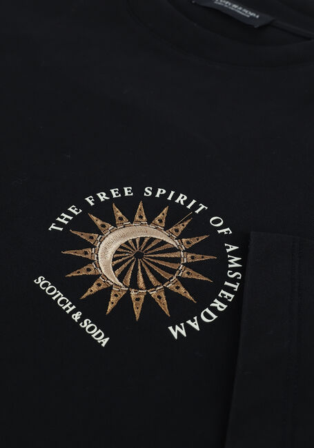 Zwarte SCOTCH & SODA T-shirt 163976 - GRAPHIC LOGO RELAXED- - large
