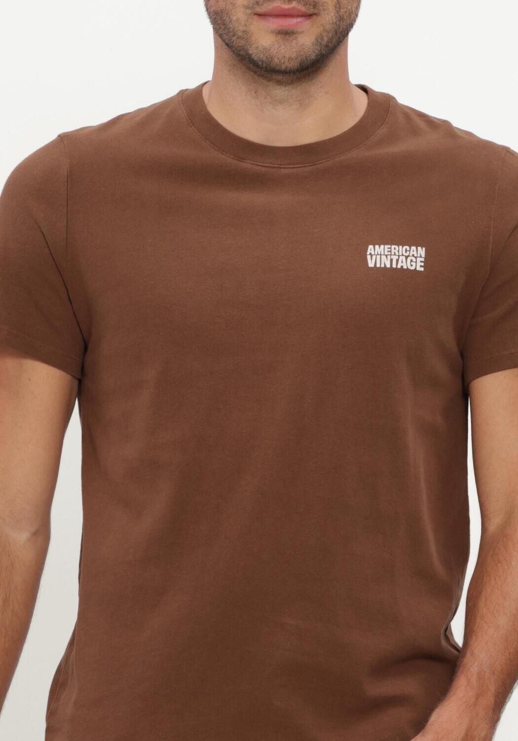 Bruine AMERICAN VINTAGE T-shirt YKOBOW - large