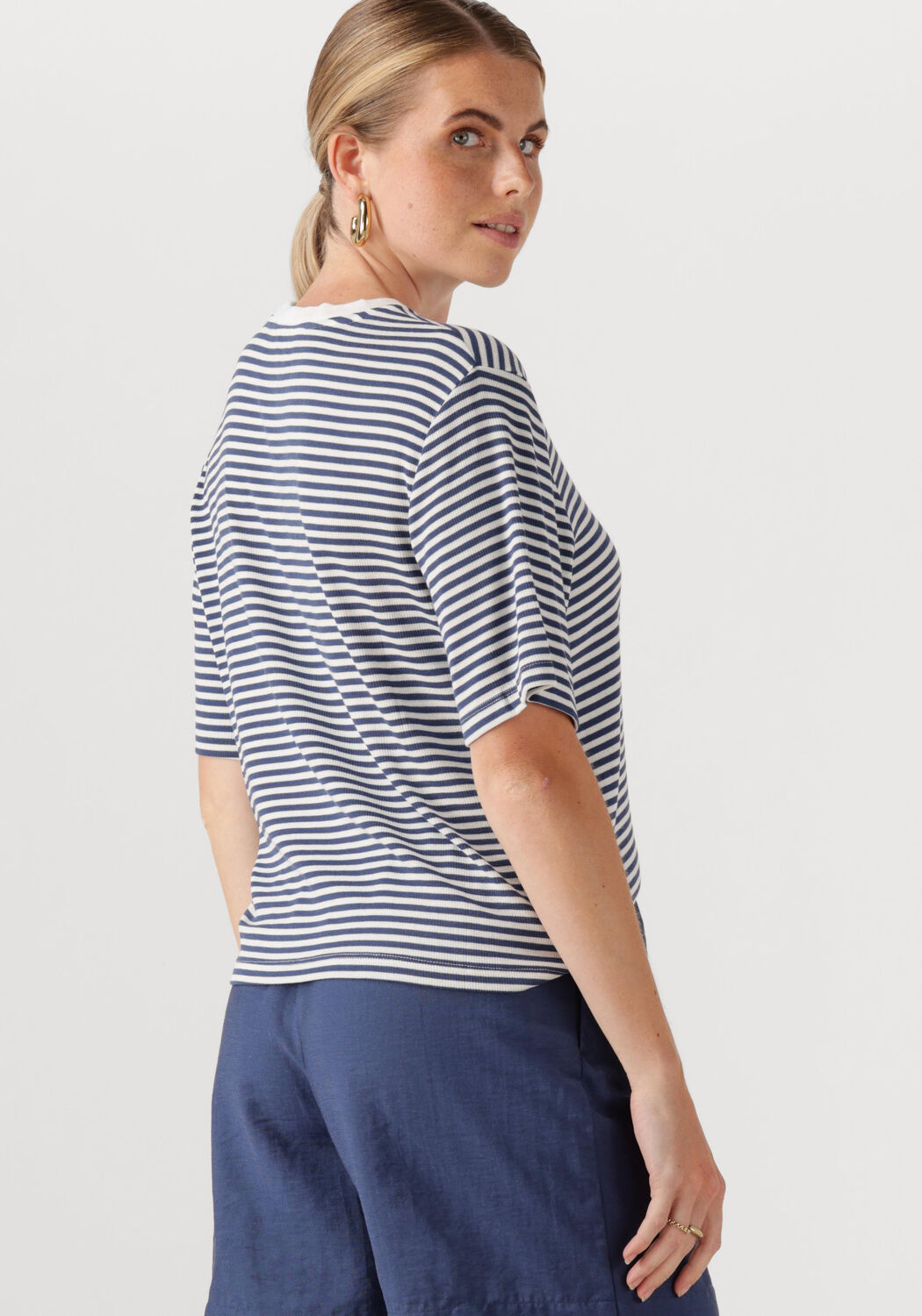 MSCH COPENHAGEN Dames Tops & T-shirts Mschjana Tee Stp Blauw