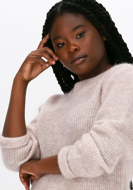 Creme SECOND FEMALE Trui BROOKY KNIT PUFF O-NECK - large