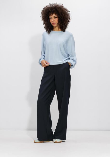 Lichtblauwe MINUS Trui MSDANA BAT SLEEVE KNIT PULLOVER - large