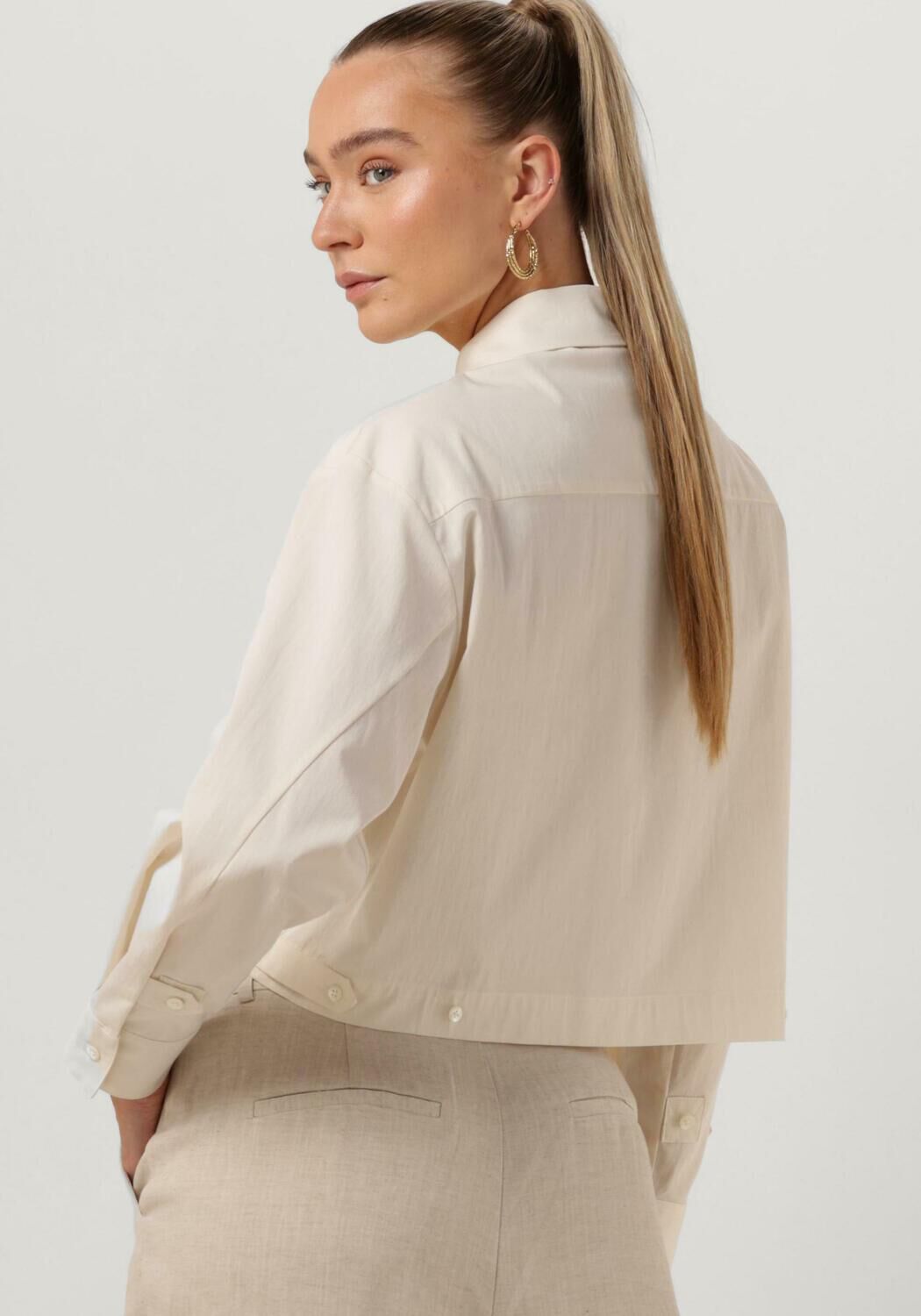 VANILIA Dames Blouses Boxy Adjustable Fit Beige