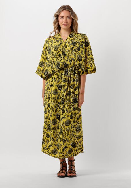 Beige SISSEL EDELBO Midi jurk BRENDA SILK WRAP DRESS - large