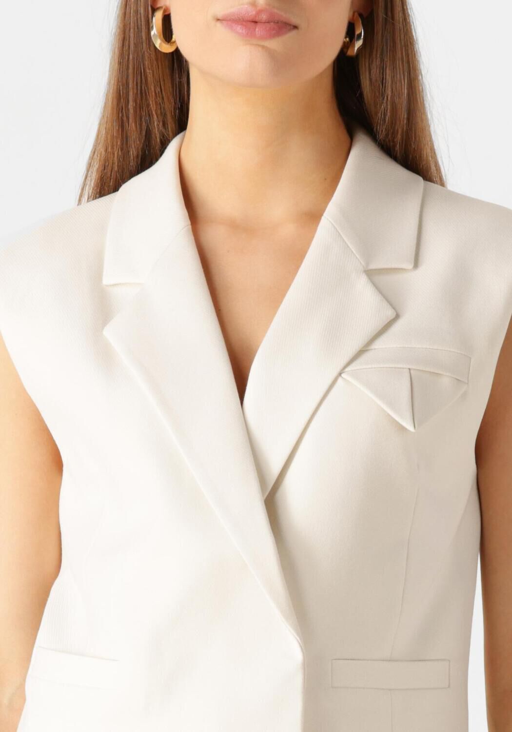 COPENHAGEN MUSE Dames Blazers Cmtailor-short Waiscoat Ecru