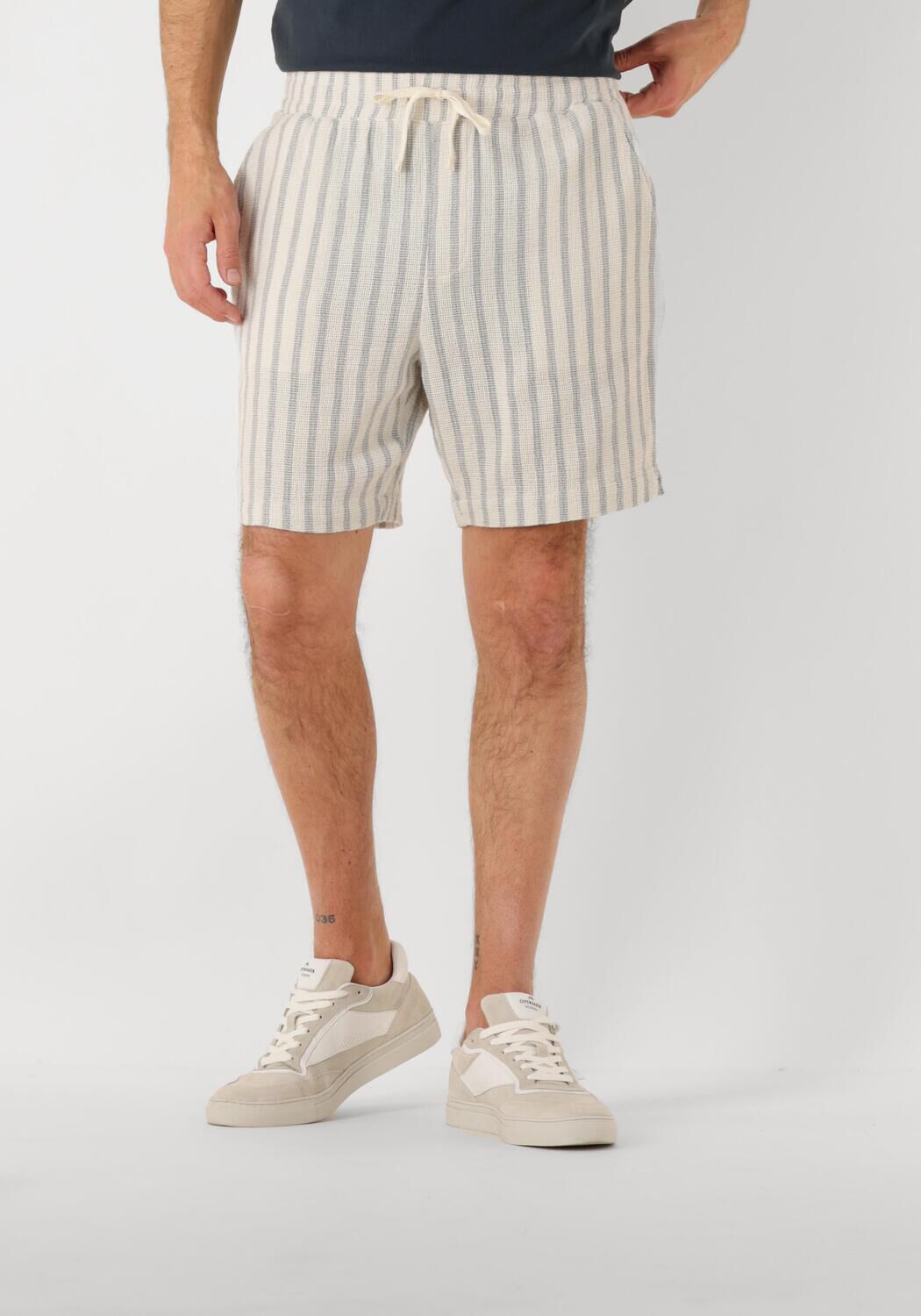 WOODBIRD Heren Broeken Wbbommy Weave Short Ecru
