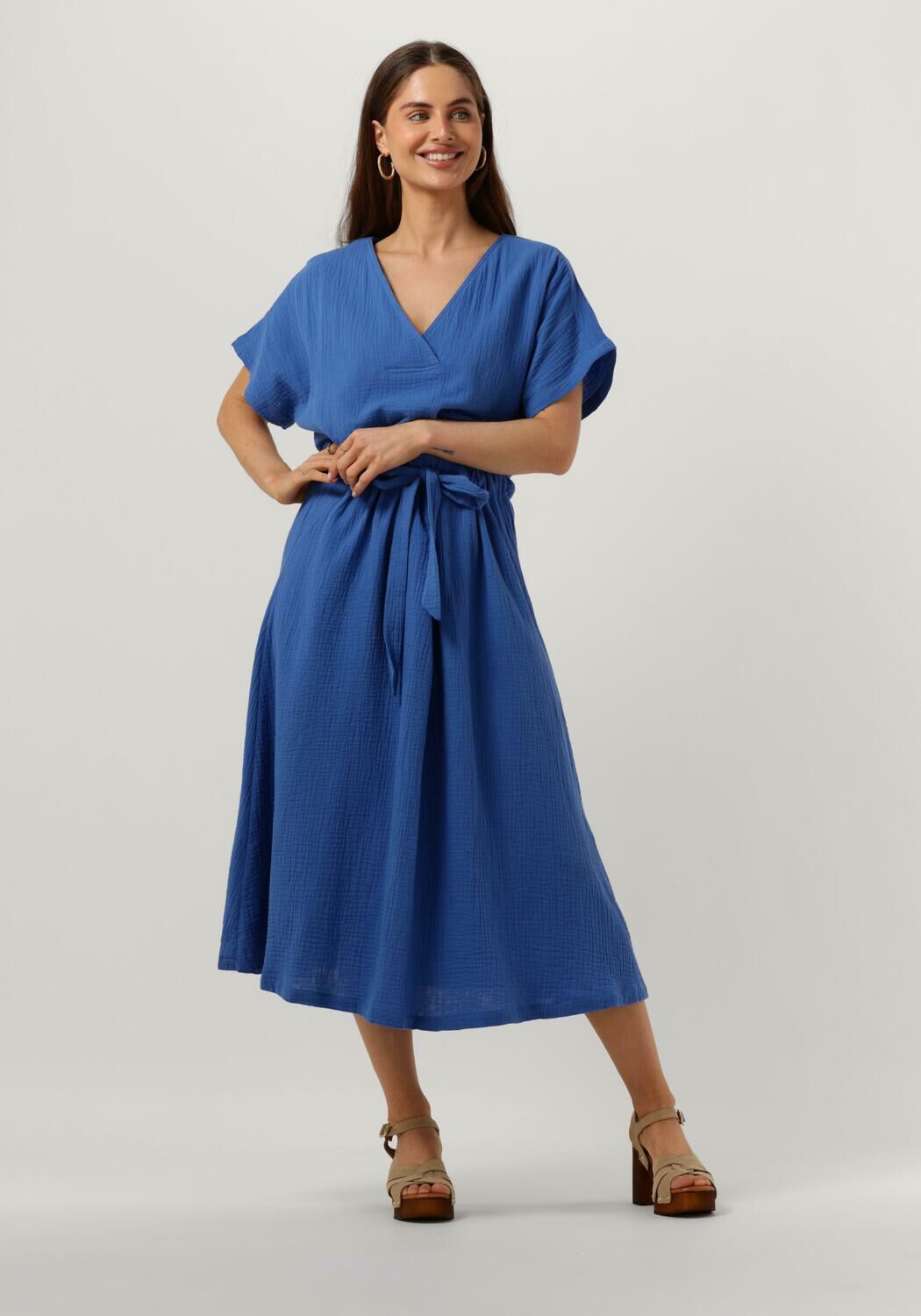 blauw wit gestreepte minus midi jurk hemma midi dress 2