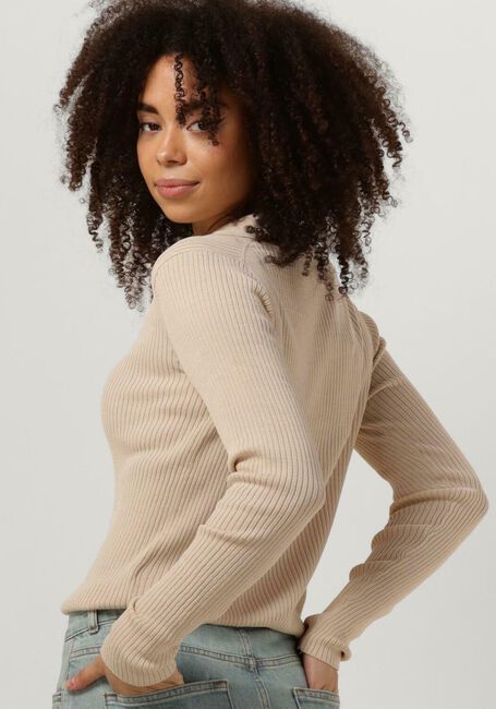 Ecru SELECTED WOMEN Polo ALLY LS KNIT - large