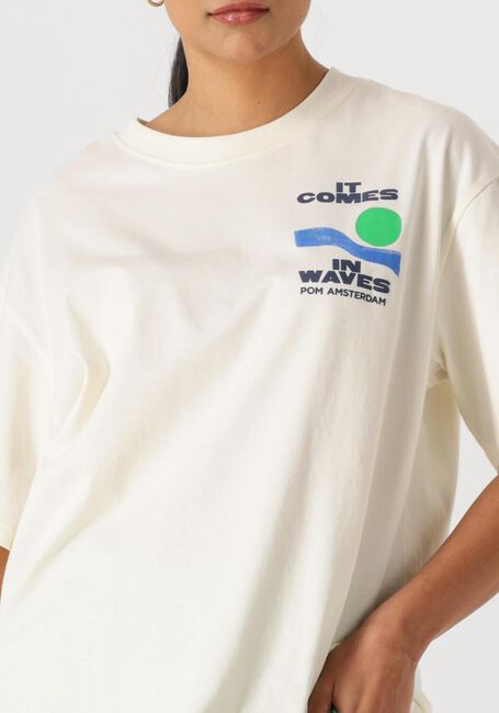 Ecru POM AMSTERDAM T-shirt TSHIRT OVERSIZED AT THE SEASIDE - large