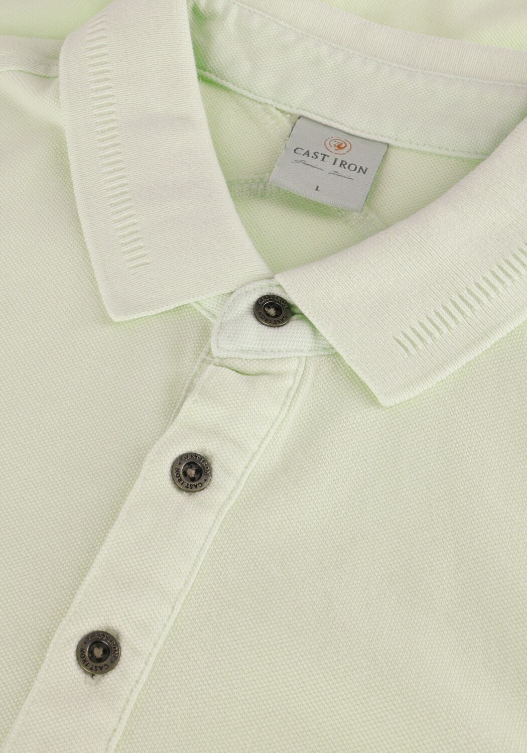 Groene CAST IRON Polo SHORT SLEEVE POLO PIQUE GARMENT DYED - large