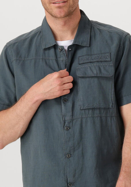 Grijze PME LEGEND Casual overhemd CTN/LINEN CARGO FREEDOM - large