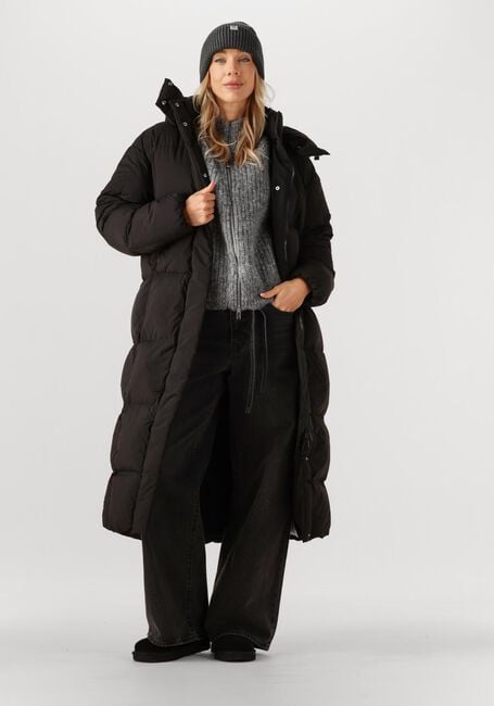 Zwarte TOMMY JEANS Gewatteerde jas TJW ALASKA GRID DWN MXI COAT EXT - large